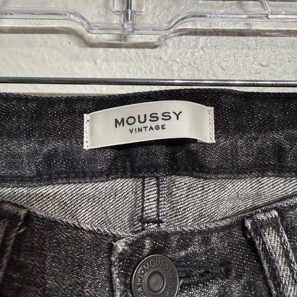 Moussy Vintage Faded Black Prichard Skinny Cropped Ankle Jeans Sz 26 - Picture 6 of 14